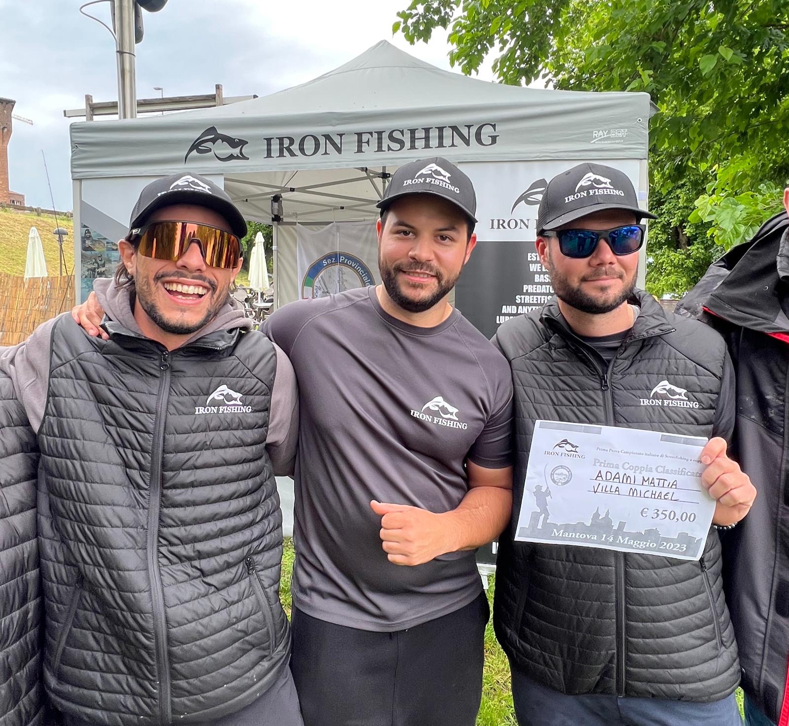 Resoconto prima prova campionato italiano di streetfishing a coppie / Mantova 14 Maggio 2023 – Vittoria di Adami Mattia e Villa Micheal per IronFishing!